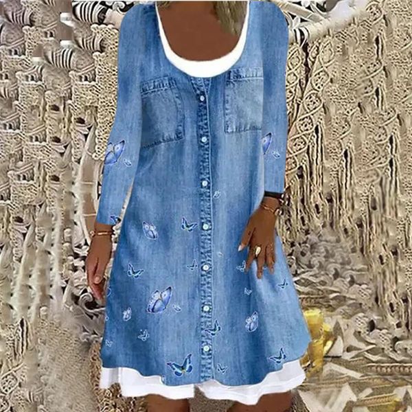 casual dresses women's plus size dress single breasted floral and bows pattern with pockets long sleeve streetwear sukienka, Black;gray
casual dresses women's plus size dress single breasted floral and bows pattern with pockets long sleeve streetwear sukienka, Black;gray