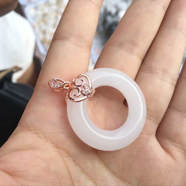 fine natural white jade rose gold embroidery pendant blessing lucky necklace women men jewelry, Black;brown
fine natural white jade rose gold embroidery pendant blessing lucky necklace women men jewelry, Black;brown