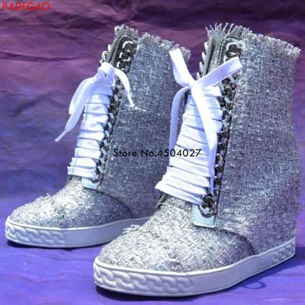 boots est spring high women's wedges heels hidden heel lace up casual shoes ladies height increasing ankle, Black
boots est spring high women's wedges heels hidden heel lace up casual shoes ladies height increasing ankle, Black