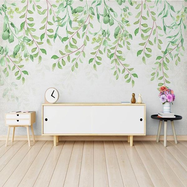 wallpapers custom mural 3d hand painted watercolor green leaves fresco pastoral living room bedroom bedside dining po wall paper
wallpapers custom mural 3d hand painted watercolor green leaves fresco pastoral living room bedroom bedside dining po wall paper
