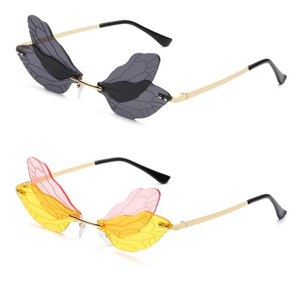 sunglasses frames fashion dragonfly women men rimless eyewear party glasses shades, Silver
sunglasses frames fashion dragonfly women men rimless eyewear party glasses shades, Silver