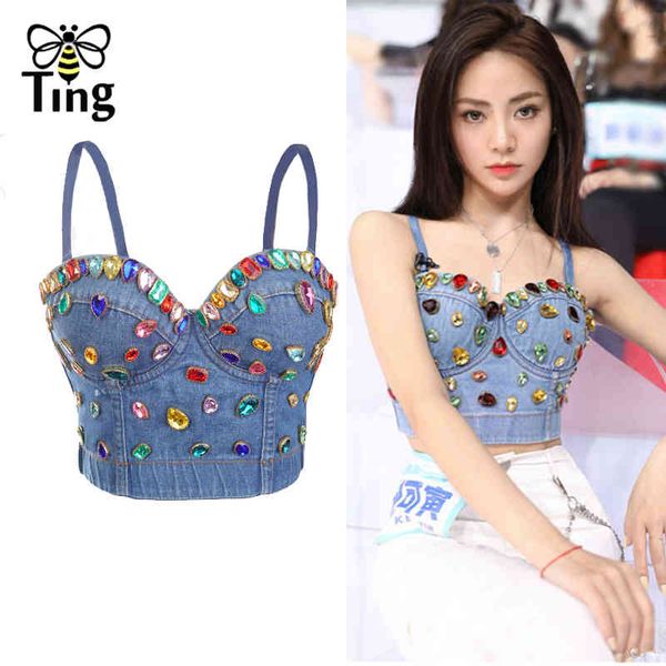 luxury colorful crystal denim clubwear camisole summer cropped cute camis bustier rave festival zanzea 210513, White
luxury colorful crystal denim clubwear camisole summer cropped cute camis bustier rave festival zanzea 210513, White