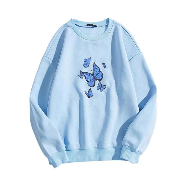 women's hoodies & sweatshirts women butterfly printed long sleeves baggy pullover casual crew neck sweatshirt ladies outwearing loose, Black
women's hoodies & sweatshirts women butterfly printed long sleeves baggy pullover casual crew neck sweatshirt ladies outwearing loose, Black
