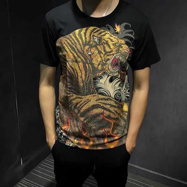 men's t-shirts t shirts tiger drill t-shirt quality elastic breathable short sleeve siz x3vr, White;black
men's t-shirts t shirts tiger drill t-shirt quality elastic breathable short sleeve siz x3vr, White;black