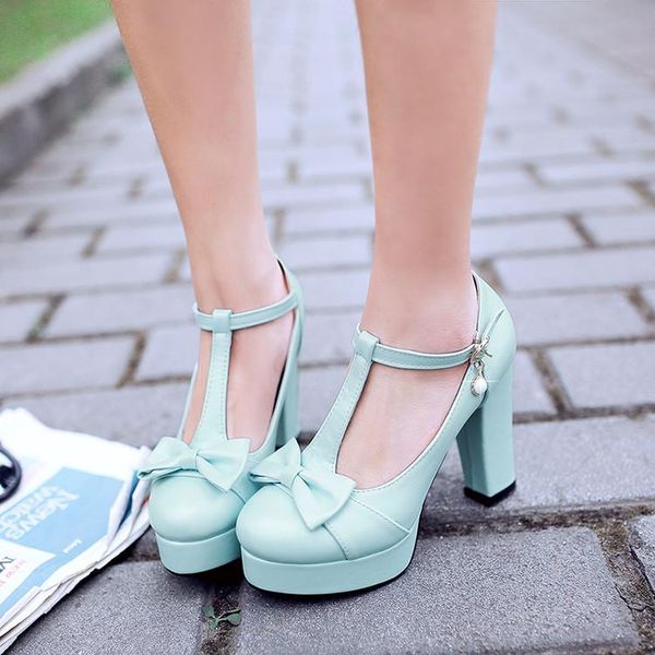 spring t strap women bowtie shoes fashion pu leather princess platform pumps ladies high heel lolita size 33-43 dress, Black
spring t strap women bowtie shoes fashion pu leather princess platform pumps ladies high heel lolita size 33-43 dress, Black