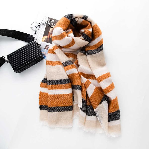 winter orange imitation cashmere plaid scarf women's thickened warm shawl bib british wool scarf, Blue;gray
winter orange imitation cashmere plaid scarf women's thickened warm shawl bib british wool scarf, Blue;gray