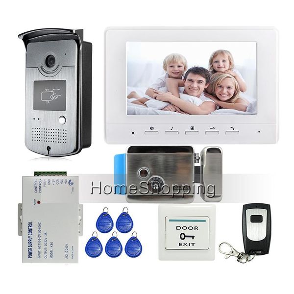 7" screen video door phone intercom system + 1 white monitor outdoor rfid access doorbell camera electric lock phones
7" screen video door phone intercom system + 1 white monitor outdoor rfid access doorbell camera electric lock phones