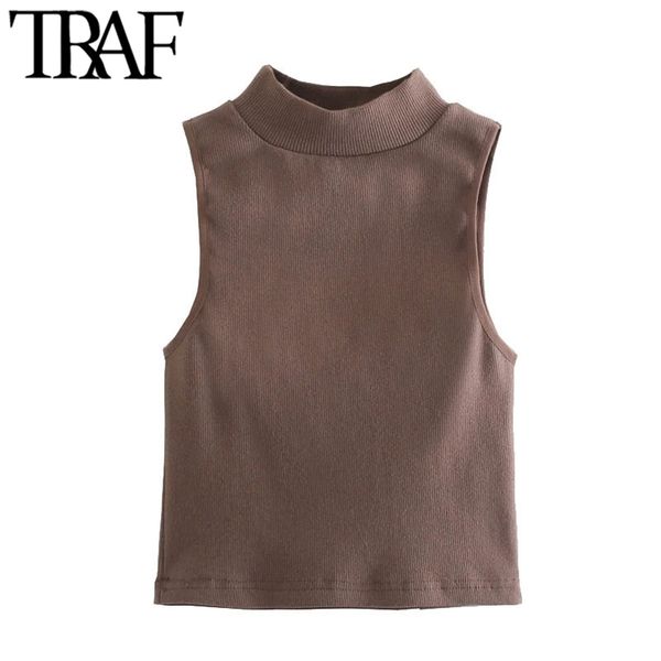 traf women fashion stretch slim ribbed knit tank vintage high neck sleeveless female camis mujer 210625, White
traf women fashion stretch slim ribbed knit tank vintage high neck sleeveless female camis mujer 210625, White