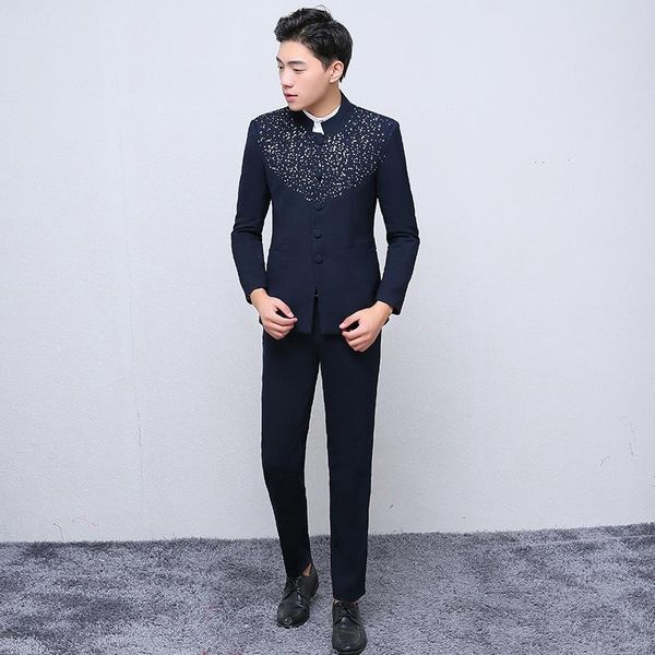 men's zhongshan suit 2021 spring and summer business leisure youth coat wedding dress suits & blazers, White;black
men's zhongshan suit 2021 spring and summer business leisure youth coat wedding dress suits & blazers, White;black