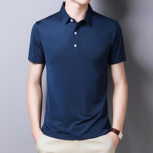 men's polos shirt men solid color summer short sleeve tencel tee shirts slim fit camisa homme casual clothing t1013, White;black
men's polos shirt men solid color summer short sleeve tencel tee shirts slim fit camisa homme casual clothing t1013, White;black