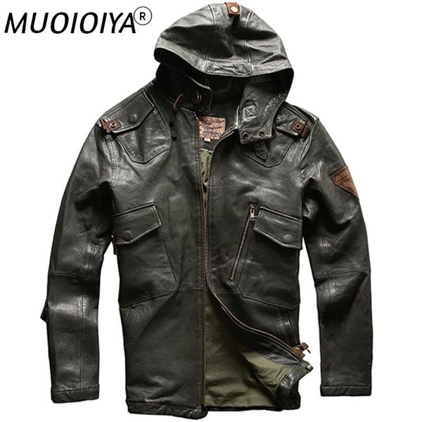 men's leather & faux 2021 fall/winter hooded jacket men's genuine sheepskin camouflage army green motorcycle, Black
men's leather & faux 2021 fall/winter hooded jacket men's genuine sheepskin camouflage army green motorcycle, Black