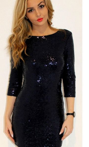 casual dresses women sequin dress o neck sleeve paillette plunge back party evening mini vestido, Black;gray
casual dresses women sequin dress o neck sleeve paillette plunge back party evening mini vestido, Black;gray