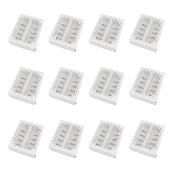 12pcs paper macaron box dessert containers muffin carriers with clear window gift wrap
12pcs paper macaron box dessert containers muffin carriers with clear window gift wrap