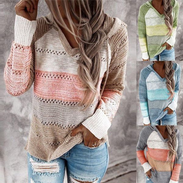 women's sweaters women patchwork autumn casual long sleeve v-neck hooded knitted sweater female hollow out striped pullover jumpers, White;black
women's sweaters women patchwork autumn casual long sleeve v-neck hooded knitted sweater female hollow out striped pullover jumpers, White;black