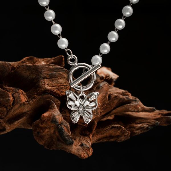 pendant necklaces fashion lovely choker necklace pearl beads plated butterfly women summer holiday romantic gift women's neck chain, Silver
pendant necklaces fashion lovely choker necklace pearl beads plated butterfly women summer holiday romantic gift women's neck chain, Silver