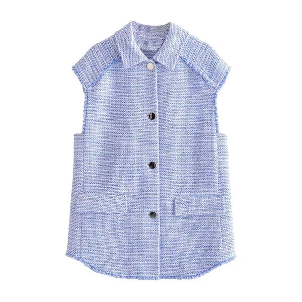women's vests zredara 2021 summer style lapel pocket edge texture sleeveless cardigan shorts suit mid-length coat vest, Black;white
women's vests zredara 2021 summer style lapel pocket edge texture sleeveless cardigan shorts suit mid-length coat vest, Black;white