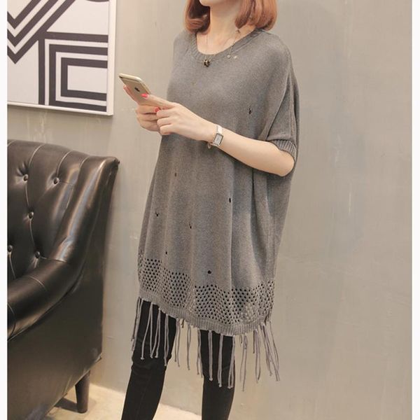 women's t-shirt 2021 spring and summer loose cover belly low round neck ice silk long thin sweater shirt a318, White
women's t-shirt 2021 spring and summer loose cover belly low round neck ice silk long thin sweater shirt a318, White