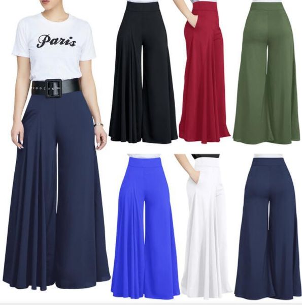 women's pants & capris summer casual women wide leg high waist long trousers pleated belly dance fashion stretch trouser with pockets, Black;white
women's pants & capris summer casual women wide leg high waist long trousers pleated belly dance fashion stretch trouser with pockets, Black;white