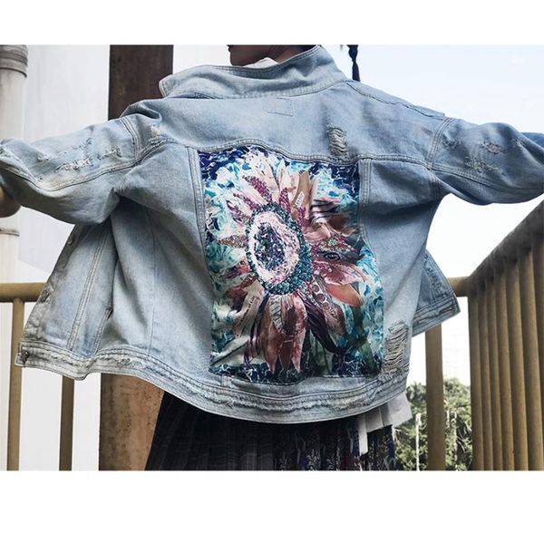 women's jackets yamdi boho denim jacket for women autumn sequin floral appliques embroidery coat long sleeve outerwear female, Black;brown
women's jackets yamdi boho denim jacket for women autumn sequin floral appliques embroidery coat long sleeve outerwear female, Black;brown