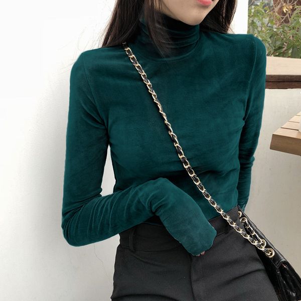 turtleneck velvet women long sleeve t shirts solid color spring autumn velour t-shirts women basic shirt 210518, White
turtleneck velvet women long sleeve t shirts solid color spring autumn velour t-shirts women basic shirt 210518, White