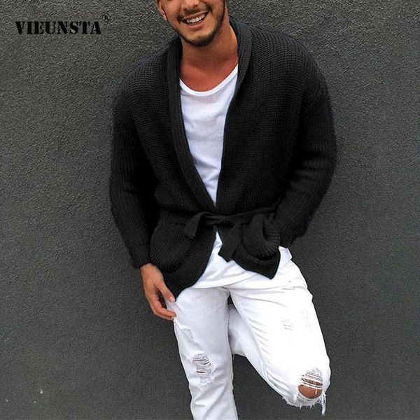 men's sweaters fashion vintage solid knitted mens outerwear streetwear autumn winter men belt cardigan sweater casual long sleeve jacke, White;black
men's sweaters fashion vintage solid knitted mens outerwear streetwear autumn winter men belt cardigan sweater casual long sleeve jacke, White;black