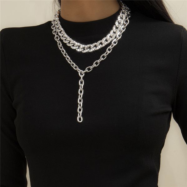 european hollow out diamond necklace chain metal double layer tassel cuban chains women geometric silver gold necklaces jewelry accessories
european hollow out diamond necklace chain metal double layer tassel cuban chains women geometric silver gold necklaces jewelry accessories