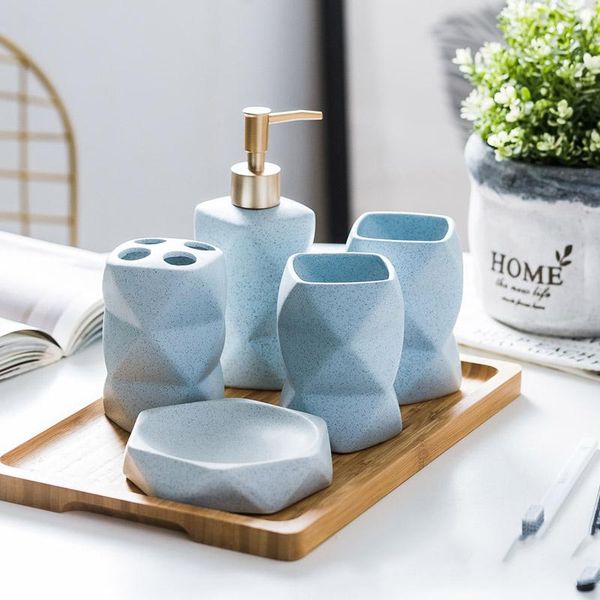 bath accessory set northern europe ceramics irregular wash bathroom five piece simplicity home suit toothbrushing cup mouth ornaments
bath accessory set northern europe ceramics irregular wash bathroom five piece simplicity home suit toothbrushing cup mouth ornaments
