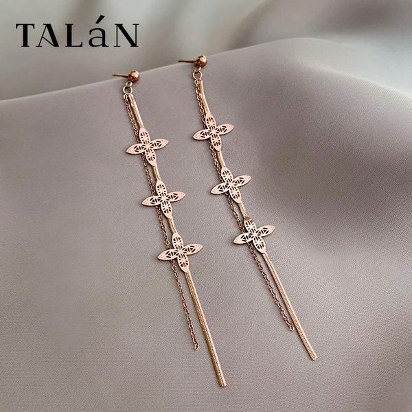 hoop & huggie titanium steel rose gold long clover earrings women's korean style normcore elegant stud fashion high sense ear rings, Golden;silver
hoop & huggie titanium steel rose gold long clover earrings women's korean style normcore elegant stud fashion high sense ear rings, Golden;silver