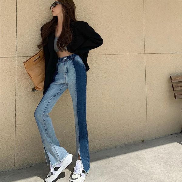 jeans woman autumn winter 2021 splicing split high waist casual loose pants street style straight wide leg women's, Blue
jeans woman autumn winter 2021 splicing split high waist casual loose pants street style straight wide leg women's, Blue