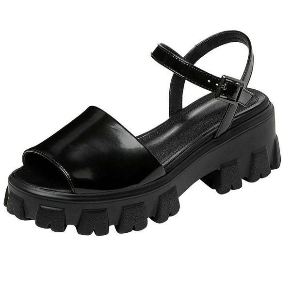 sandals buckles for women genuine leather platform high heels pumps female retro summer party shoes woman size 40 41, Black
sandals buckles for women genuine leather platform high heels pumps female retro summer party shoes woman size 40 41, Black