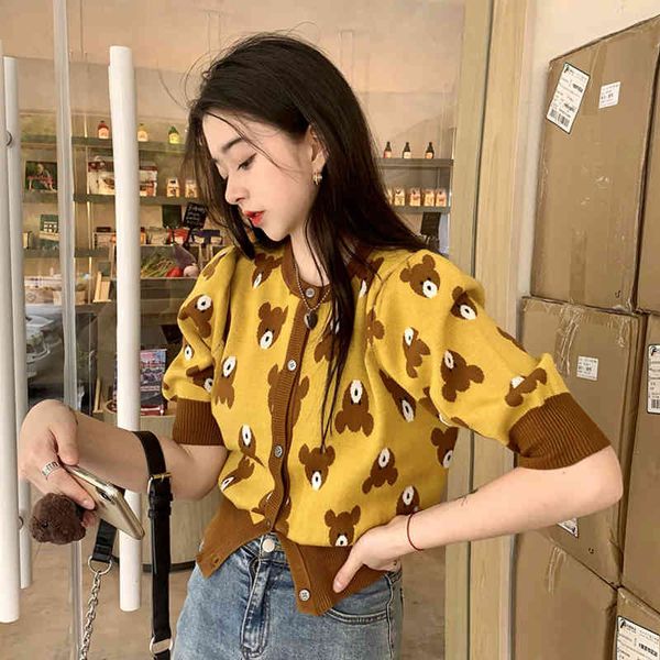 sweaters&jumpers thin summer o neck puff short sleeve cartoon bear cardigan knitted jacket retro pull femme fashion japan style 210429, White
sweaters&jumpers thin summer o neck puff short sleeve cartoon bear cardigan knitted jacket retro pull femme fashion japan style 210429, White