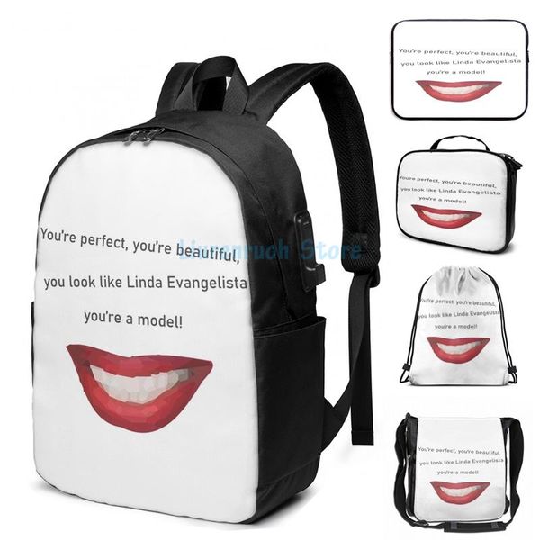 funny graphic print valentina - your smile is beautiful usb charge backpack men school bags women bag travel laptop
funny graphic print valentina - your smile is beautiful usb charge backpack men school bags women bag travel laptop