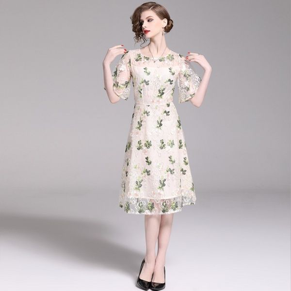 summer crochet lace dresses women party embroidery flower midi dress female vintage v-neck flare sleeve dress vestidos 210514, Black;gray
summer crochet lace dresses women party embroidery flower midi dress female vintage v-neck flare sleeve dress vestidos 210514, Black;gray