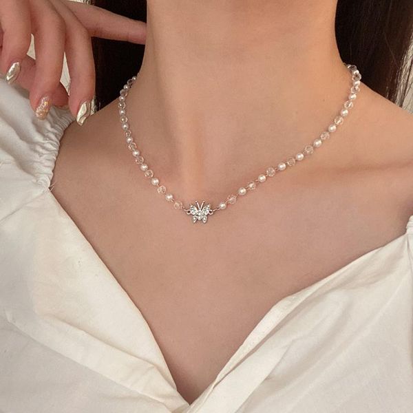 chains korean fashion butterfly necklaces for women girls vintage retro classic pearls beaded necklace jewelry gifts, Silver
chains korean fashion butterfly necklaces for women girls vintage retro classic pearls beaded necklace jewelry gifts, Silver