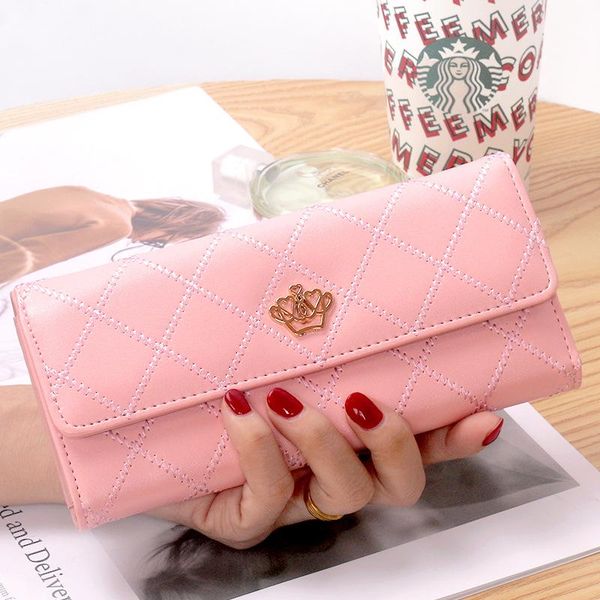 wallets lily queen women clutch long wallet plaid crown purse solid pu leather money bag card holder handbag, Red;black
wallets lily queen women clutch long wallet plaid crown purse solid pu leather money bag card holder handbag, Red;black