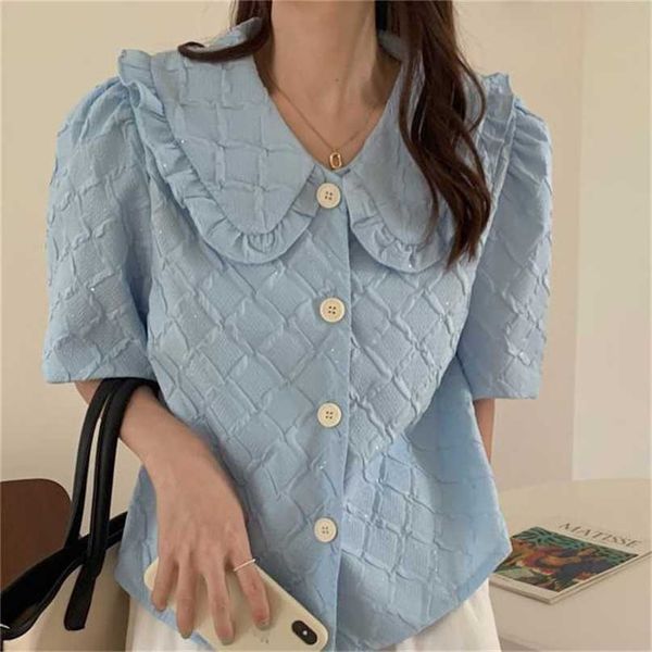 loose elegance peter pan collar girls sweet stylish femme chic prom lady gentle summer high street shirts 210525, White
loose elegance peter pan collar girls sweet stylish femme chic prom lady gentle summer high street shirts 210525, White