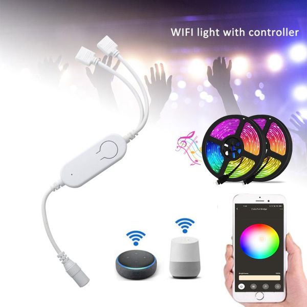 smart home control wifi rgb light strip controller music rhythm function app remote voice work with alexa google
smart home control wifi rgb light strip controller music rhythm function app remote voice work with alexa google