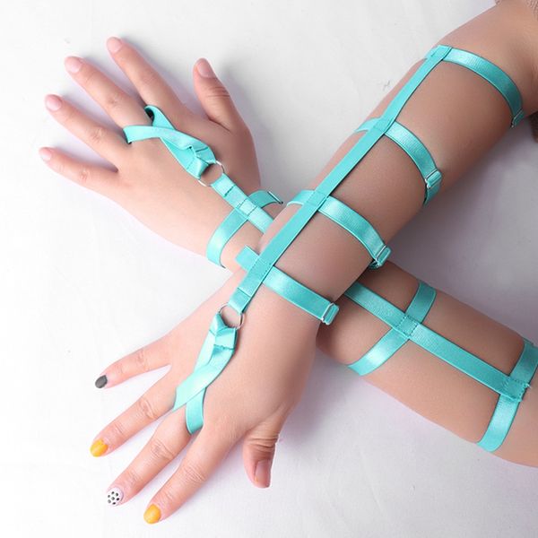 new armlet arm piece bracelet strap wristband harness with harness cage bondage hand tied punk gothic rave wear, Black;white
new armlet arm piece bracelet strap wristband harness with harness cage bondage hand tied punk gothic rave wear, Black;white