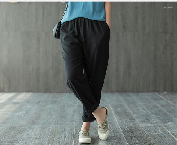 women's pants & capris arrive women loose cotton linen korean style harem plus size fashion casual elastic waist female turnip, Black;white
women's pants & capris arrive women loose cotton linen korean style harem plus size fashion casual elastic waist female turnip, Black;white