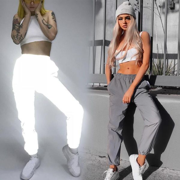 women's pants & capris women flash reflective hip hop sweatpants running jogger long casual gray solid streetwear trousers, Black;white
women's pants & capris women flash reflective hip hop sweatpants running jogger long casual gray solid streetwear trousers, Black;white