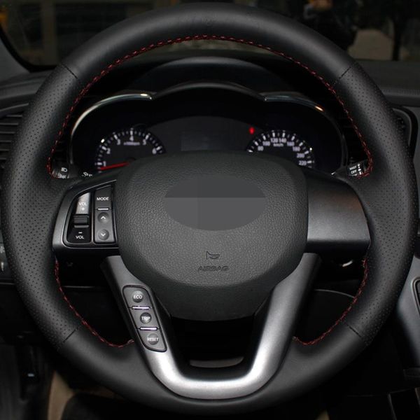 Steering Wheel Covers Car Cover Hand-stitched Black Artificial Leather For Kia K5 Optima 2008 2009 2010 2011 2012 2013
Steering Wheel Covers Car Cover Hand-stitched Black Artificial Leather For Kia K5 Optima 2008 2009 2010 2011 2012 2013