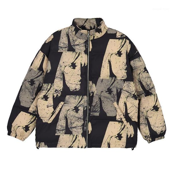 men's down & parkas thick parka jackets men streetwear character printing block padded jacket 2021 winter harajuku cotton coats with po, Black
men's down & parkas thick parka jackets men streetwear character printing block padded jacket 2021 winter harajuku cotton coats with po, Black
