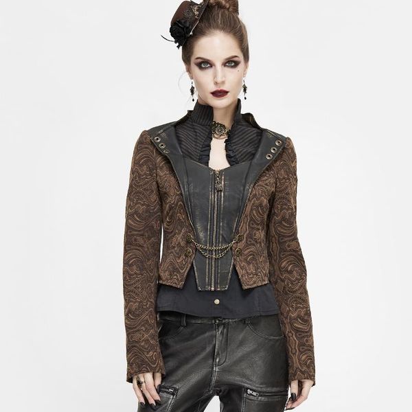 women's jackets steampunk women jacket suit slim ladies autumn coat brown black clothes, Black;brown
women's jackets steampunk women jacket suit slim ladies autumn coat brown black clothes, Black;brown