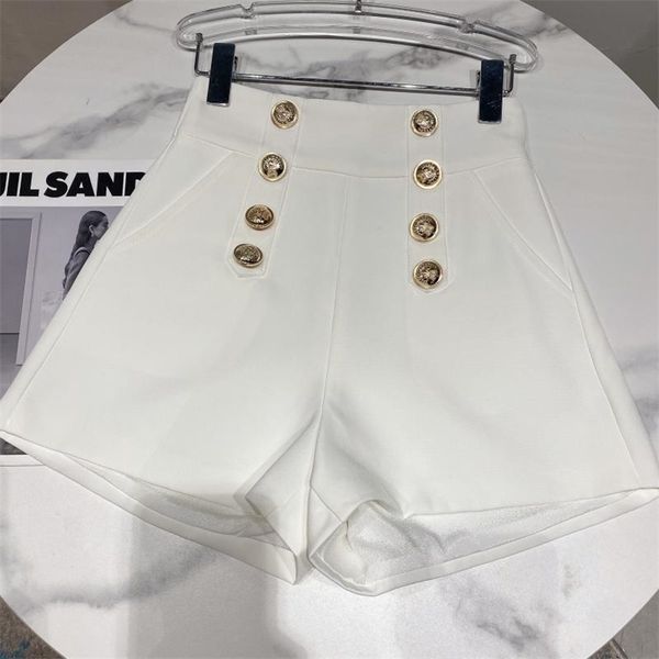 women wide leg straight suit shorts temperament high waist double row breasted fashion spring summer 11b639 210525, White;black
women wide leg straight suit shorts temperament high waist double row breasted fashion spring summer 11b639 210525, White;black