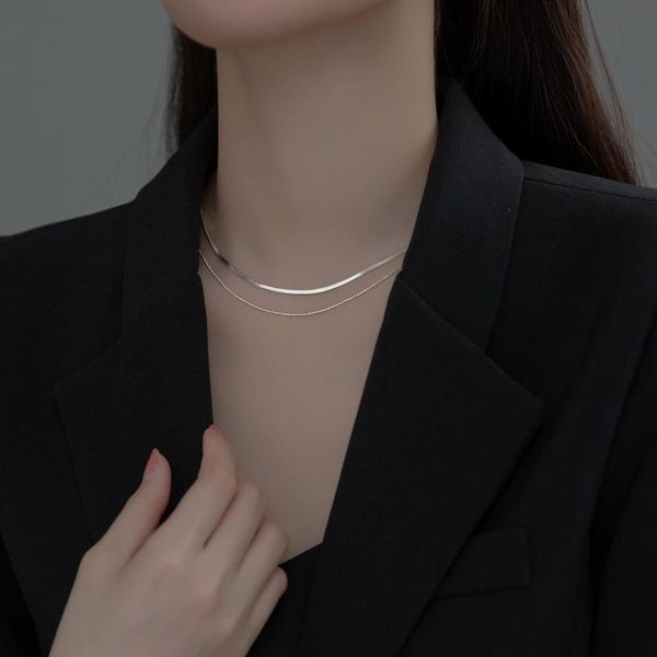 chains 925 sterling silver gold color jewelry on the neck flat snake chain necklace round beads choker for women 2mm(w) 47cm(l)
chains 925 sterling silver gold color jewelry on the neck flat snake chain necklace round beads choker for women 2mm(w) 47cm(l)