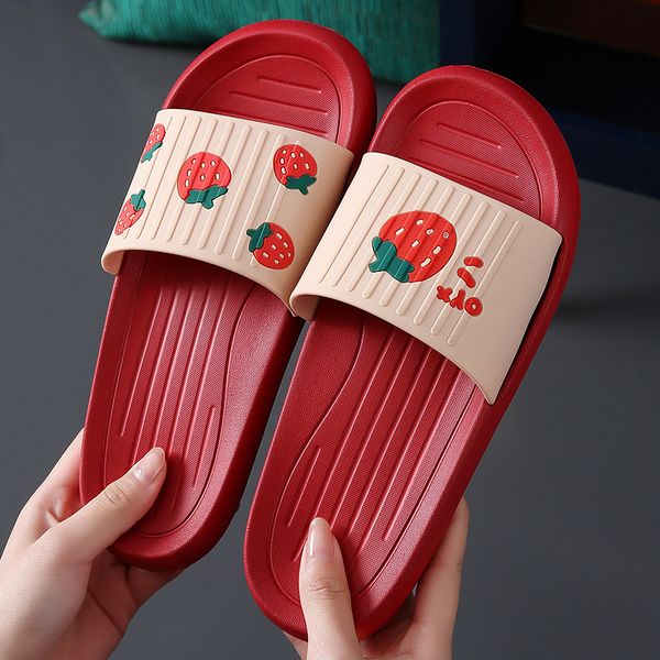 women indoor bathroom slippers cute strawberry print summer shoes female male home floor slipper quiet soft sole couples slides, Black
women indoor bathroom slippers cute strawberry print summer shoes female male home floor slipper quiet soft sole couples slides, Black