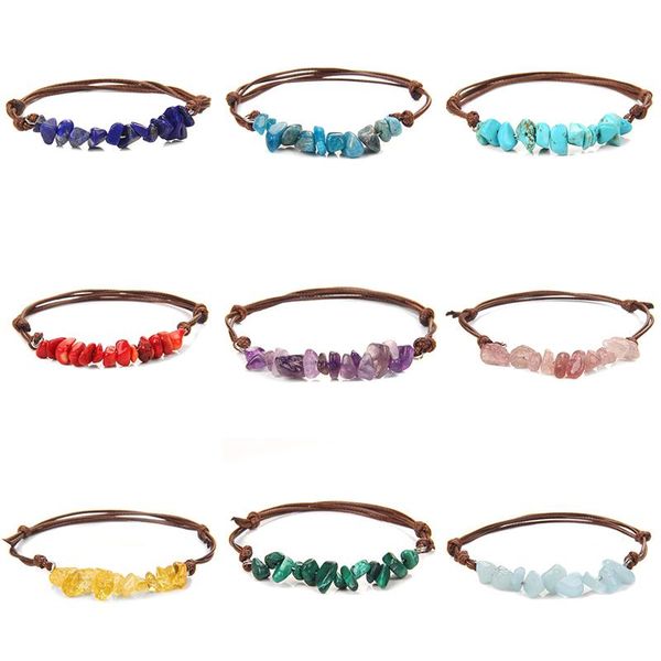 beaded, strands bohemia handmade natural gravel stone bracelets for women quartzs wax wire chain gothic bracelet chakra adjustable wholesale, Black
beaded, strands bohemia handmade natural gravel stone bracelets for women quartzs wax wire chain gothic bracelet chakra adjustable wholesale, Black