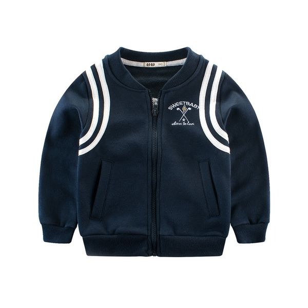 kids clothing striped zipper boys coat spring autumn casual cotton children boys jacket sweatshirt outwear coats 90-140cm 210713, Blue;gray
kids clothing striped zipper boys coat spring autumn casual cotton children boys jacket sweatshirt outwear coats 90-140cm 210713, Blue;gray