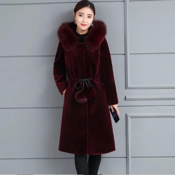 women's fur & faux spring coat imitation middle and long fashion large size clothes mother's, Black
women's fur & faux spring coat imitation middle and long fashion large size clothes mother's, Black
