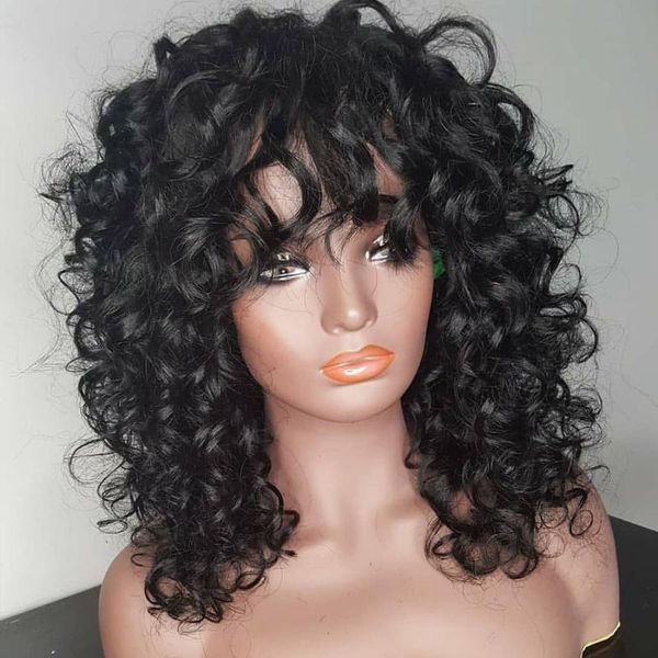 lace wigs loose curl pre plucked 13x6 front human hair with bangs 200density glueless fringe full remy, Black;brown
lace wigs loose curl pre plucked 13x6 front human hair with bangs 200density glueless fringe full remy, Black;brown